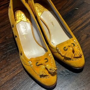 Yellow Cole Haan Suede Wedges - 7